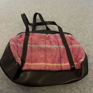 Furla Pink and Black Mixed MediaBag